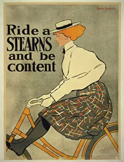Bicyle Gallery: Ride a Stearns and be content, 1896 (litho)