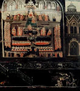 Right hand side of Diptych showing the Parliament of James I of England, VI of Scotland Right hand side of Diptych showing the Parliament of James I of England, VI of Scotland