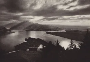 Rigi Kaltbad, Abendstimmung mit Blick vom Kanzeli (b/w photo) Rigi Kaltbad, Abendstimmung mit Blick vom Kanzeli (b/w photo)