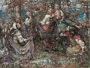 Victorian Pictures Gallery: Ring-a-Ring-a-Roses, 1909 (oil on canvas)