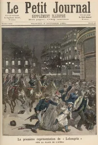 Riots in Paris objecting to the Performance of Lohengrin at the Palais Garnier Riots in Paris objecting to the Performance of Lohengrin at the Palais Garnier