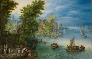 Bruegel Gallery: River Landscape, 1607 (oil on copper)