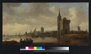 River landscape with boats, before 1656 (oil on panel) River landscape with boats, before 1656 (oil on panel)