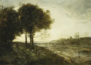 A River in Romagna; Un Torrent dans des Romagnes, (oil on canvas) A River in Romagna; Un Torrent dans des Romagnes, (oil on canvas)