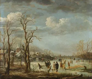 River view in the winter, 1630-60 (oil on canvas) River view in the winter, 1630-60 (oil on canvas)