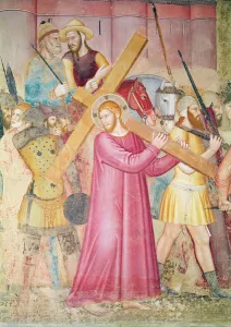 The Road to calvary, detail of Christ carrying the cross, c The Road to calvary, detail of Christ carrying the cross, c