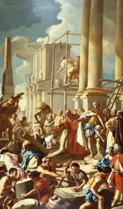 Robert of Anjou constructing the Church of Santa Chiara, Naples (oil on canvas) Robert of Anjou constructing the Church of Santa Chiara, Naples (oil on canvas)