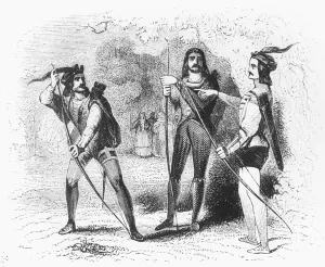 Robin Hood, Scarlet and John (engraving) (b/w photo) Robin Hood, Scarlet and John (engraving) (b/w photo)