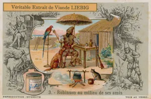 Robinson Crusoe with all his friends (chromolitho) Robinson Crusoe with all his friends (chromolitho)