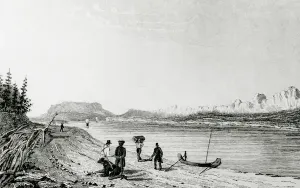 Part of the Rocky Mountains, Mackenzies River, 1828 (engraving) Part of the Rocky Mountains, Mackenzies River, 1828 (engraving)