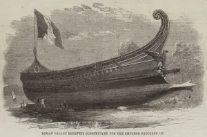 Roman Galley recently constructed for the Emperor Napoleon III (engraving) Roman Galley recently constructed for the Emperor Napoleon III (engraving)