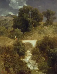 Roman Landscape with a Bridge, 1863 (oil on canvas) Roman Landscape with a Bridge, 1863 (oil on canvas)