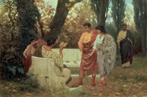 Alexandra Alexandrovna Exter Gallery: Roman Poet Catullus Reading his Poem, 1885 (oil on canvas)