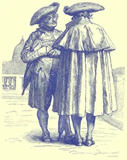 Roman priests, illustration from Illustrated Travels, edited by H. W. Bates, published c