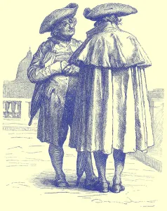 Roman priests, illustration from Illustrated Travels, edited by H. W. Bates, published c Roman priests, illustration from Illustrated Travels, edited by H. W. Bates, published c