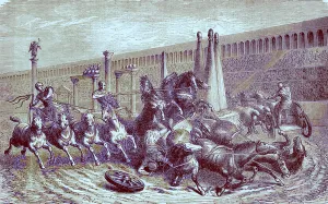 Roman public games under the empire - the chariot race in the circus Roman public games under the empire - the chariot race in the circus