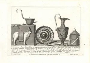 Roman sacrificial paraphernalia. 1802 (engraving) Roman sacrificial paraphernalia. 1802 (engraving)