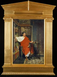 A Roman Scribe Writing Dispatches, 1865 (oil on panel) A Roman Scribe Writing Dispatches, 1865 (oil on panel)