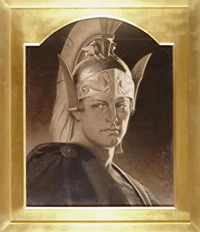 Roman Soldier- original design for a Stock Certificate (oil on canvas) Roman Soldier- original design for a Stock Certificate (oil on canvas)