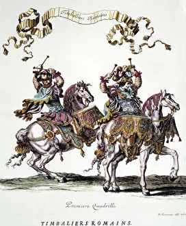 Roman timbaliers during the carousel given by King Louis XIV (1638-1715 Roman timbaliers during the carousel given by King Louis XIV (1638-1715