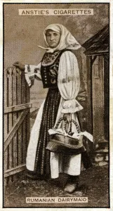 A Romanian Dairy Maid, after a late 19th century photograph, 1925 (litho) A Romanian Dairy Maid, after a late 19th century photograph, 1925 (litho)