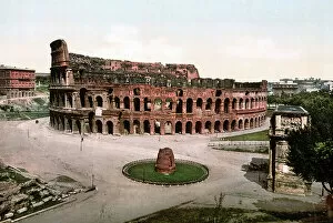 Archaeological Site Gallery: Rome. View of the Colisee. Photochrome sd. around 1900