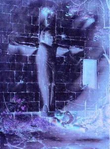 Impoverished Gallery: At Romsey Abbey, 1899 (oil on panel)