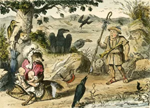 Romulus and Remus discovered by a gentle shepherd Romulus and Remus discovered by a gentle shepherd