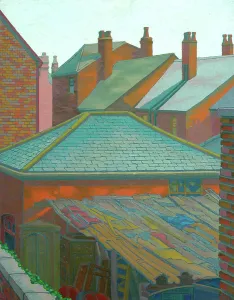 Rooftops Gallery: Roofs and Chimneys (oil on canvas)
