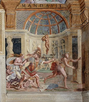 True Love Gallery: Room of Psiche, northern wall: Mars, Venus and Adonis (fresco)