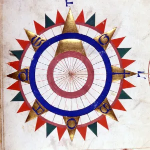 Rose des vents - in Atlante by Andrea Bianco de 1436. Biblioteca Marciana, Venice Rose des vents - in Atlante by Andrea Bianco de 1436. Biblioteca Marciana, Venice