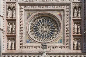 Rose window, Santa Maria Assunta Cathedral, Orvieto, Umbria, Italy Rose window, Santa Maria Assunta Cathedral, Orvieto, Umbria, Italy