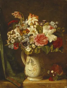 Roses, Narcissi and Other Flowers in a Vase, (oil on canvas) Roses, Narcissi and Other Flowers in a Vase, (oil on canvas)