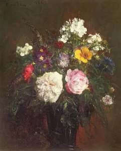 Roses and Phlox, 1862 (oil on canvas) Roses and Phlox, 1862 (oil on canvas)