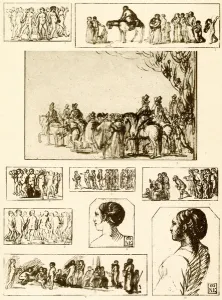Round dances, head studies and groups of figures Round dances, head studies and groups of figures