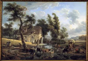 Route through a farm Anonymous painting. 18th century Route through a farm Anonymous painting. 18th century