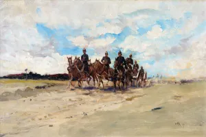Royal Artillery, a field gun team on the march, 1897 (oil on canvas) Royal Artillery, a field gun team on the march, 1897 (oil on canvas)