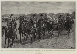 Royal Ascot, the State Procession passing up the Course (litho) Royal Ascot, the State Procession passing up the Course (litho)