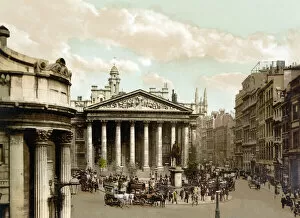 Architecture - British Isles - Photograph Gallery: The Royal Exchange, London (hand-coloured photo)