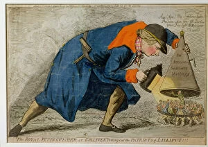 Protester Gallery: The Royal Extinguisher, or Gulliver Putting Out the Patriots of Lilliput, published by S