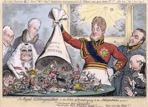 The Royal Extinguisher or the King of Brobdingnag and the Lilliputians, 1821 The Royal Extinguisher or the King of Brobdingnag and the Lilliputians, 1821