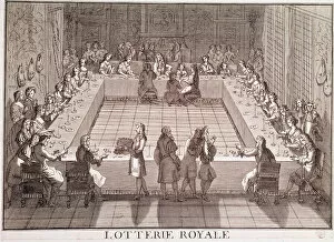 The royal lottery (Engraving, 17th century)