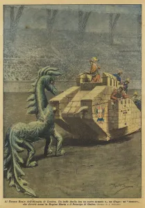 At the Royal Olympia Tournament in London (colour litho) At the Royal Olympia Tournament in London (colour litho)