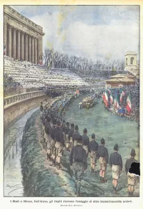 Car Motor Gallery: The Royals in Milan (colour litho)