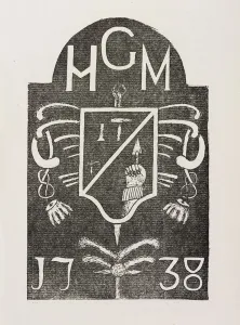 Rubbing of a cornerstone depicting masonic symbols, dated 1738 (litho) Rubbing of a cornerstone depicting masonic symbols, dated 1738 (litho)
