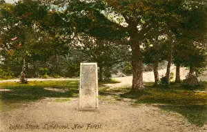Rufus Stone, Lyndhurst, New Forest. Postcard sent 15 September 1913 Rufus Stone, Lyndhurst, New Forest. Postcard sent 15 September 1913