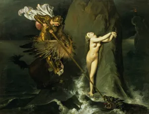 Ruggiero Rescuing Angelica, 1819 (oil on canvas) Ruggiero Rescuing Angelica, 1819 (oil on canvas)