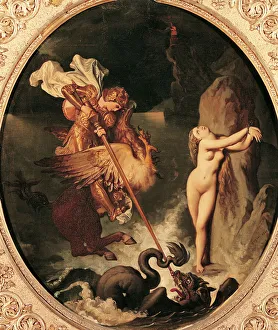 Ruggiero Rescuing Angelica, 1841 (oil on canvas) Ruggiero Rescuing Angelica, 1841 (oil on canvas)