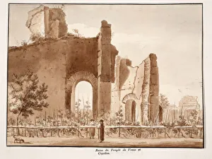 Ruin of the Temple of Venus and Cupid, 1833 (etching with brown wash) Ruin of the Temple of Venus and Cupid, 1833 (etching with brown wash)