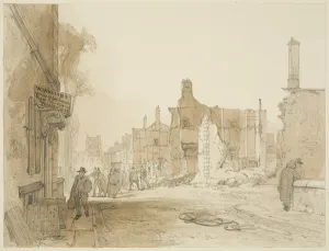 Ruins of the Mansion House and Custom House in Queen Square after the Riots Ruins of the Mansion House and Custom House in Queen Square after the Riots